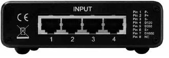 뒷면 (RJ-45 x 4)