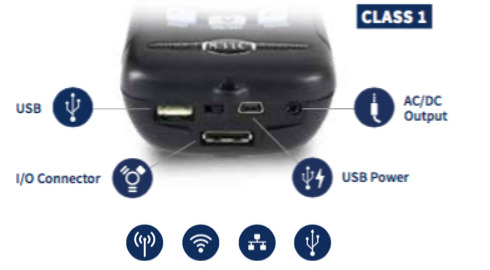 USB · I/O 커넥터 · AC/DC 출력 · USB 전원